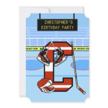 Lettre initiale personnalisée C Hockey sur glace