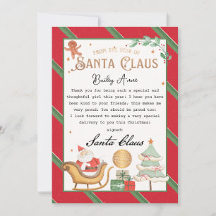 Invitation Lettre magique personnalisée de Père Noël imprimab