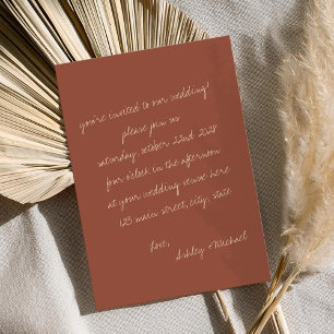 Invitation Lettre manuscrite minimaliste Mariage
