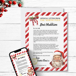 Invitation Lettre Naughty Personnalisée Positive De Père Noël