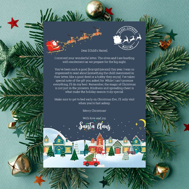 Invitation Lettre personnalisée du Père Noël (Letter from Santa. Personalised with your child's details.)