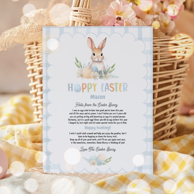 Invitation Lettre Personnalisée Enfants Du Lapin De Pâques (Créateur téléchargé)