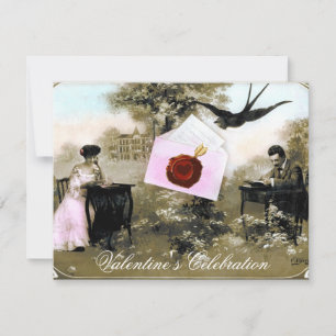 INVITATION LETTRE ROMANTIQUE DE LA SAINT-VALENTIN, MONOGRAMME