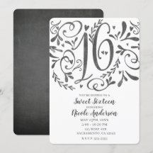 Lettre Vintage Fantaisiste Chalk Sweet 16