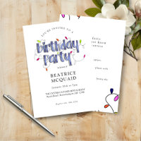 Lettres à la main Dusty Blue Fun Facts Anniversair
