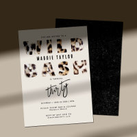 Lettres de fourrure Leopard Wild Bash 30e fête d'a