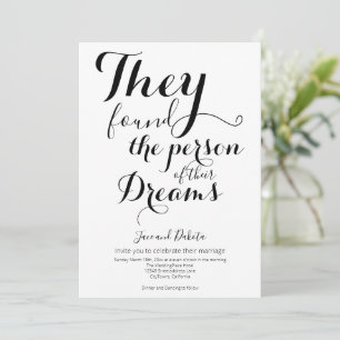 Invitation Leur personne de rêve Mariage LGBTQ non binaire