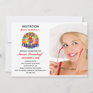 Invitation LGBTQ 50 et Fabulous Rainbow Birthday Gay Lesbian