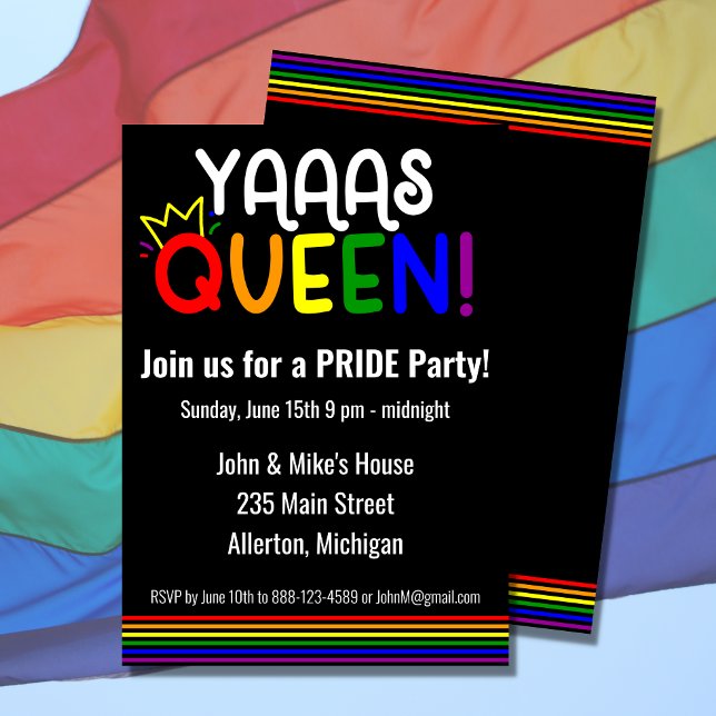 Invitation LGBTQ FIDE Mois Party (The perfect invitation for your PRIDE celebration.)