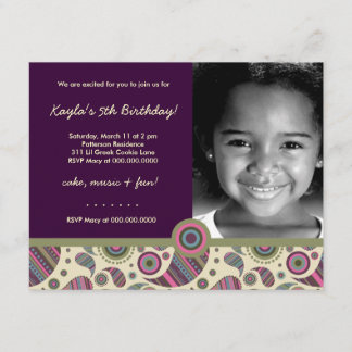 Invitation LGC| Paisley mauve doux