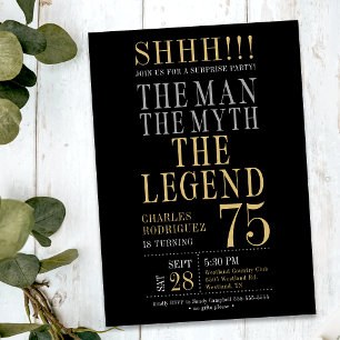 Invitation L'Homme La Légende La Légende Surprise 75e Anniver