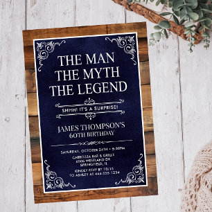 Invitation L'Homme La Légende La Surprise de 60 ans