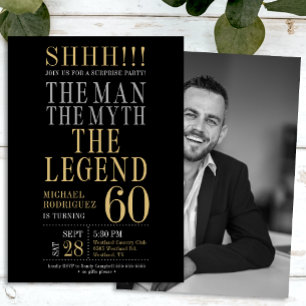 Invitation L'Homme La Légende La Surprise de 60 ans