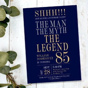 Invitation L'Homme La Légende La Surprise de 85 ans