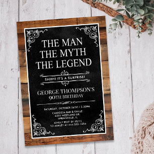 Invitation L'Homme La Légende Surprise 90e Anniversaire