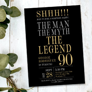 Invitation L'Homme La Légende Surprise 90e Anniversaire