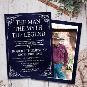Invitation L'homme Le mythe La légende 100e anniversaire Phot
