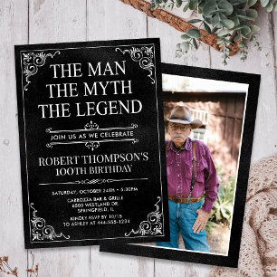 Invitation L'homme Le mythe La légende 100e anniversaire Phot