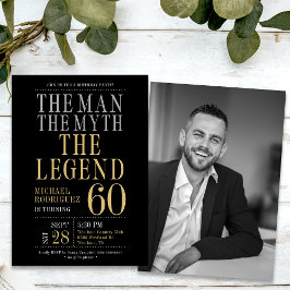 Invitation L'homme Le mythe La légende Photo 60e anniversaire