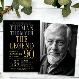 Invitation L'Homme Le Mythe La Légende Photo 90e anniversaire