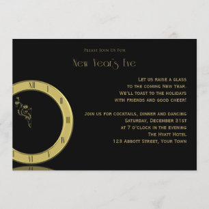 Invitation L'horloge heurte la partie de minuit d'Ève de