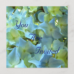 Invitation L'hortensia bleu fleurit la photo florale de fleur
