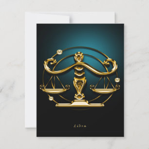 Invitation Libra Or Unique - Cadeau D'anniversaire Mignon Vin