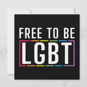 Invitation Libre d'être LGBT Bisexual Lesbian Gay pride