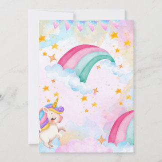 Invitation licorne 