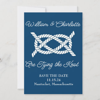 Invitation Lied the Knot Nautical Enregistrer la date