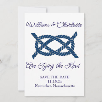 Invitation Lied the Knot Nautical Enregistrer la date