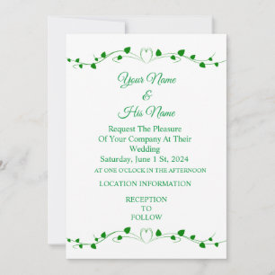 Invitation Lierre vert vigne à coeur Thunder_Cove
