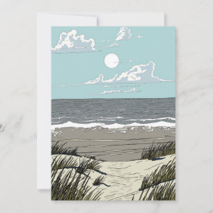 Invitation Lieu de plage estivale