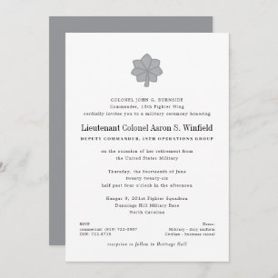 Invitation Lieutenant-colonel Retraite militaire