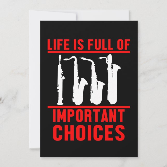 Invitation Life Important Choices Marching Band Musical Gift (Devant)