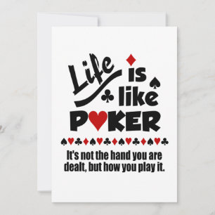 Invitation Life Like Poker