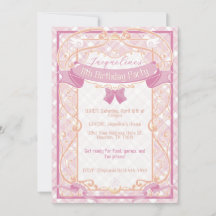 Light Pink Art Nouveau Princess Birthday