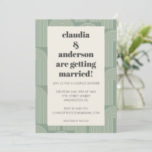 Invitation Ligne artistique moderne d'arche Douce douche de