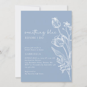 Invitation Ligne artistique Something Blue Fête de mariage fl
