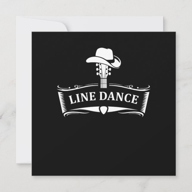 Invitation Ligne Danse Ligne Danse Pays Cowboy Cowgirl Gif (Devant)