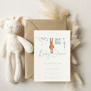 Invitation Ligne de vêtements pour bébé Boho Dou shower pou