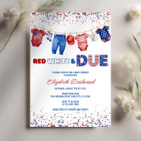 Ligne Patriotique Rouge Blanc & Baby shower Échéan