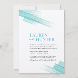 Invitation Lignes simples minimalistes d'encre aqua