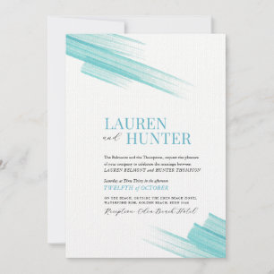 Invitation Lignes simples minimalistes d'encre aqua