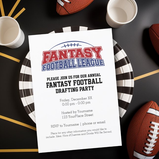 Invitation Ligue d'Imaginaire de football (Fantasy Football Party Invitation)