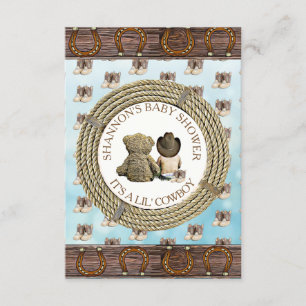 Invitation Lil' Cowboy Pays et Baby shower de l'Ouest