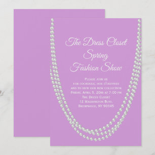 Invitation Lilac and Pearls Fashion Show