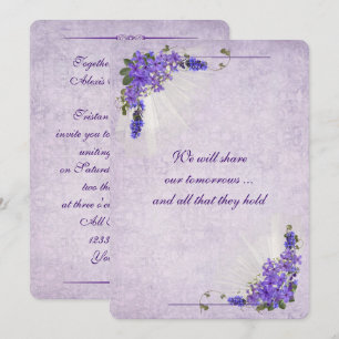 Invitation Lilac Bouquet Mariage