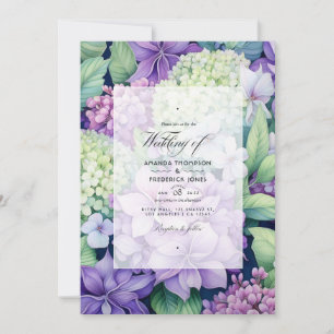 Invitation Lilac, Céleri et Mariage floral blanc