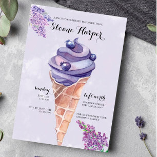 Invitation Lilac Crème de glace Social Bridal Showeuse Invita